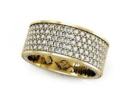 Obrączka z brylantami żółte złoto próba 585 - P15126z