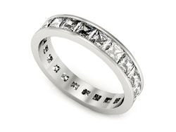 Obrączka białe złoto z diamentami próba 585 - p15130b