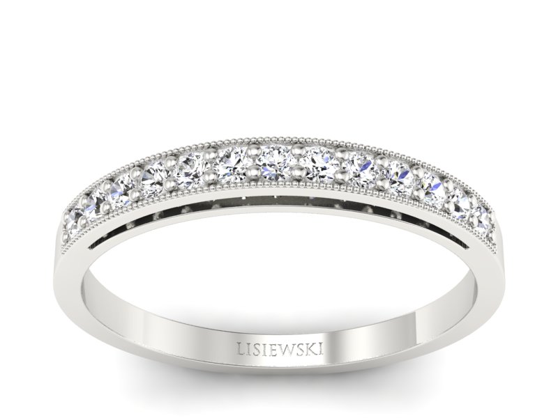 Pierścionek zaręczynowy z brylantami - P15137b - 1