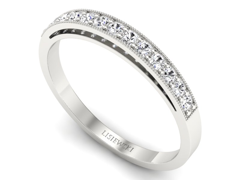 Pierścionek zaręczynowy z brylantami - P15137b - 3