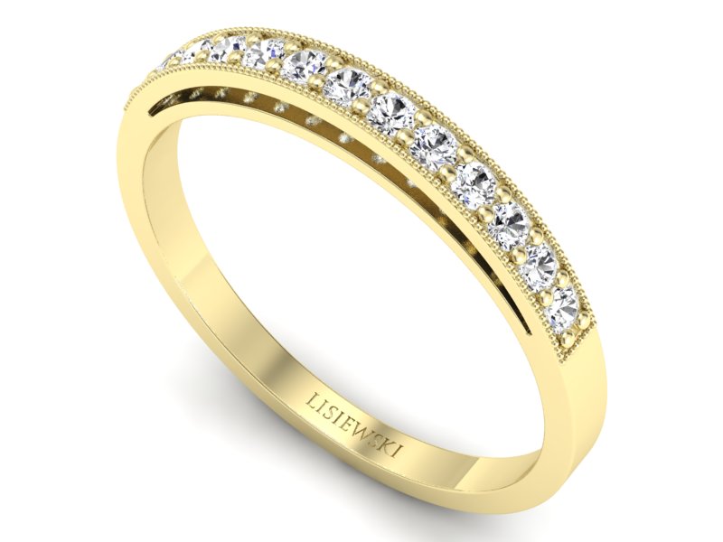 Pierścionek zaręczynowy z brylantami - P15137z - 3