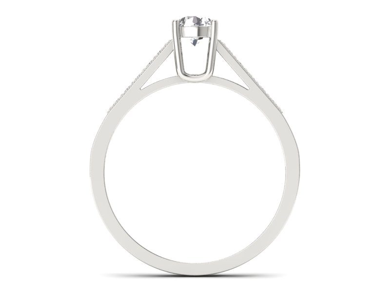 Złoty pierścionek z brylantami białe złoto - P15138b - 2