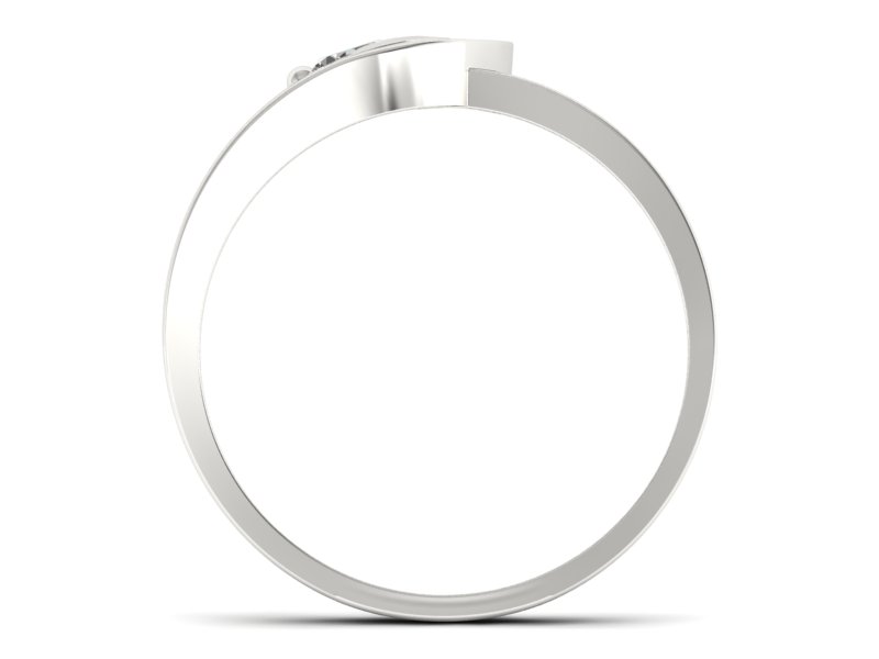 Pierścionek zaręczynowy z diamentem białe złoto - P15141b - 2