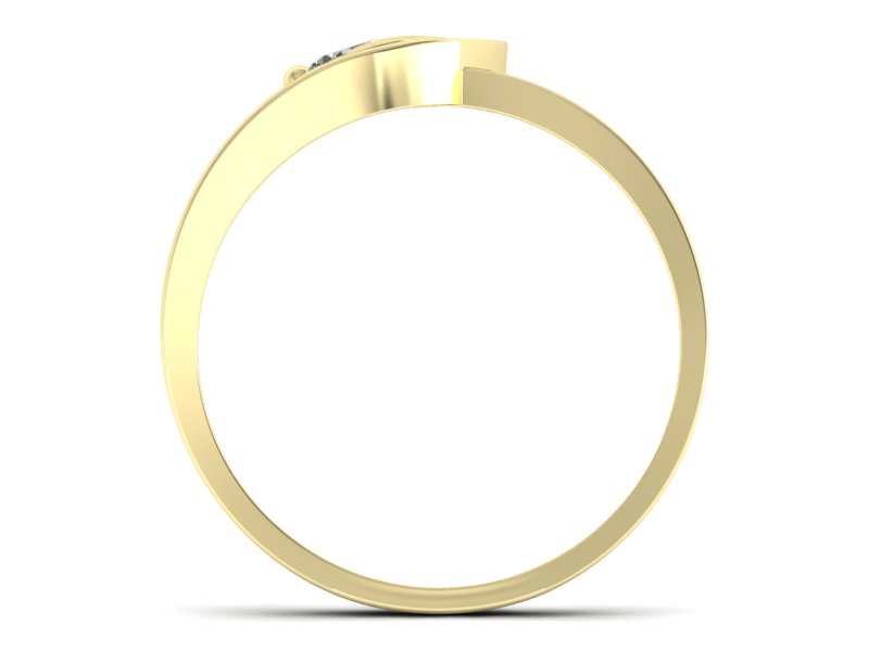 Złoty pierścionek zaręczynowy z brylantem - P15141z - 2