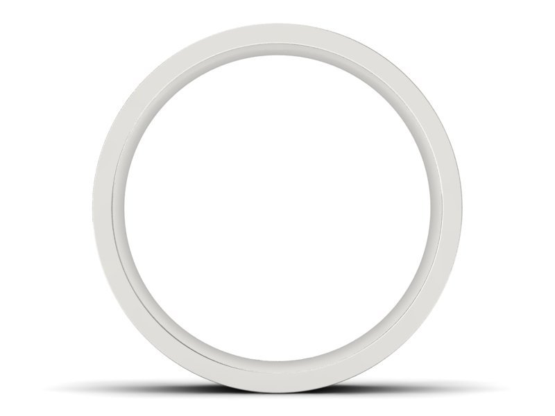 Obrączka białe złoto płaska soczewkowa - P15148b - 2