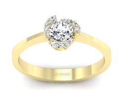 Złoty Pierścionek z Diamentami Elegancja od Lisiewski - p15150zx