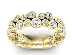 Obrączka z brylantami żółte złoto - P15160z