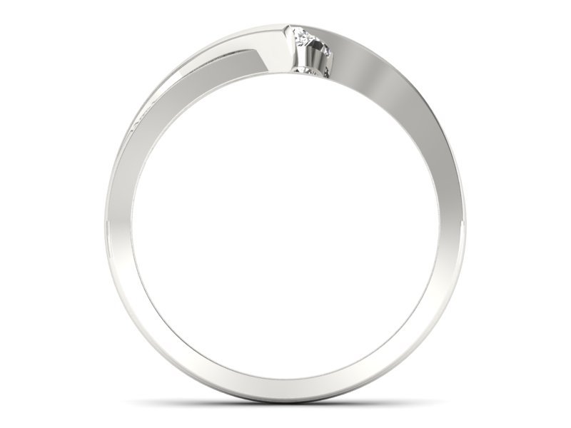 Złoty pierścionek z brylantami białe złoto - P15169bV - 2