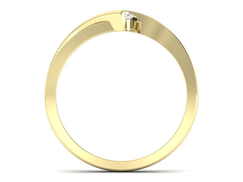 Złoty Pierścionek z brylantami żółte złoto 585 - P15169z