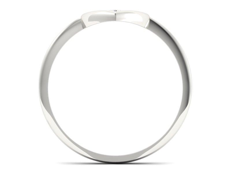 Złoty pierścionek z brylantem białe złoto - p15203b - 2