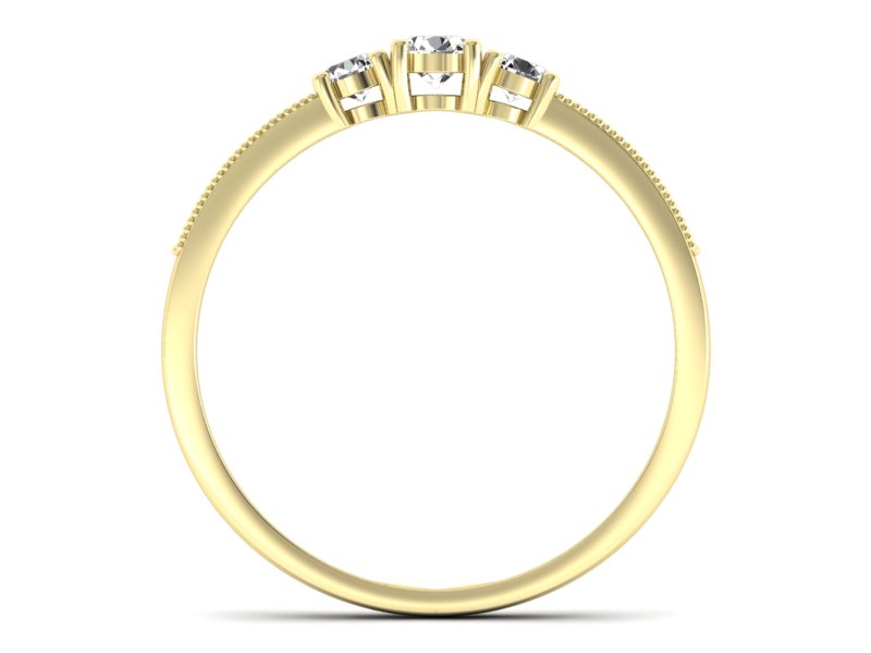 Złoty Pierścionek z brylantami żółte złoto 585 - p15204z - 2