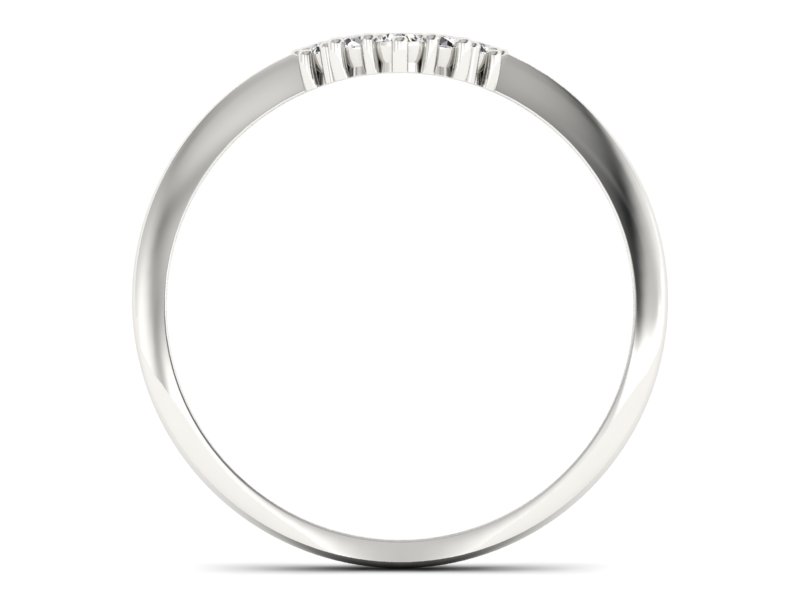 Złoty Pierścionek z brylantami białe złoto 585 - P15209b - 2
