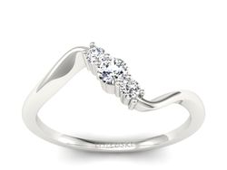 Pierścionek zaręczynowy z brylantami białe złoto - P15221b