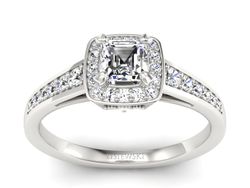 Elegancki Pierścionek z Białego Złota - Wybierz Luksus - p15224bx