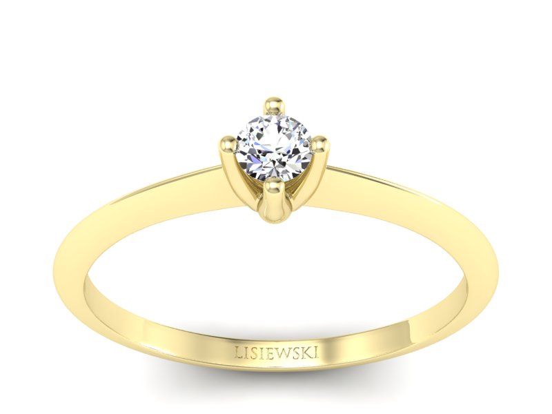 Pierścionek zaręczynowy z diamentem - P15230z - 1