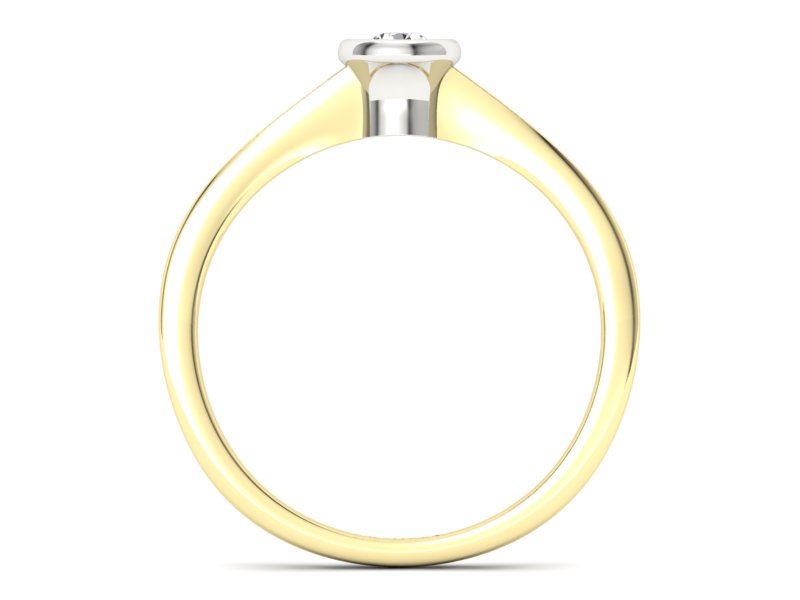 Pierścionek zaręczynowy z diamentem złoto 585 - P15231zb - 2