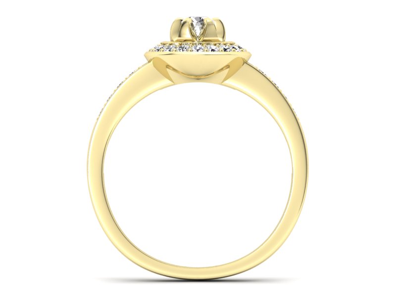 Złoty pierścionek z brylantami - P15232z - 2