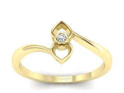 Złoty pierścionek z brylantem żółte złoto - P15234z