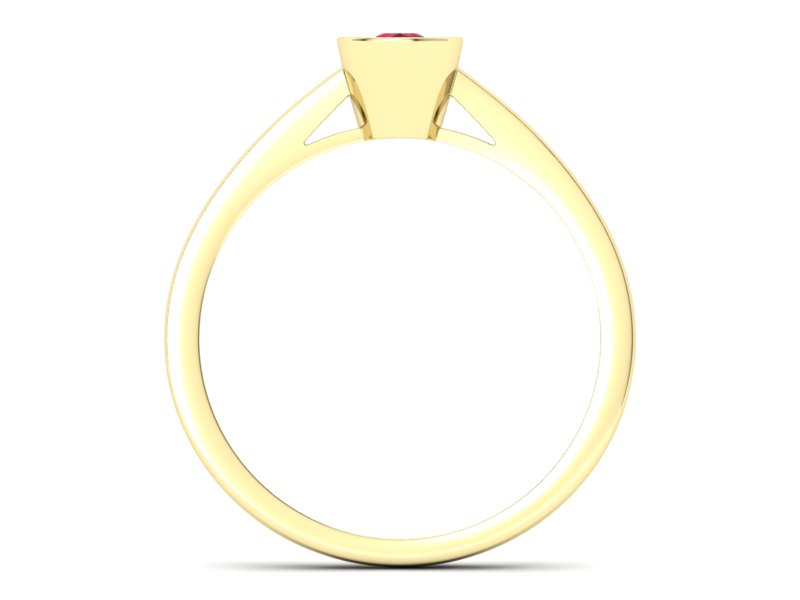 Złoty pierścionek zaręczynowy z rubinem - P15242zr1 - 2