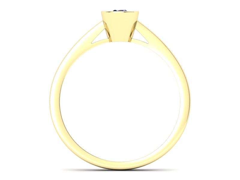Złoty pierścionek z szafirem żółte złoto - P15242zsz - 2