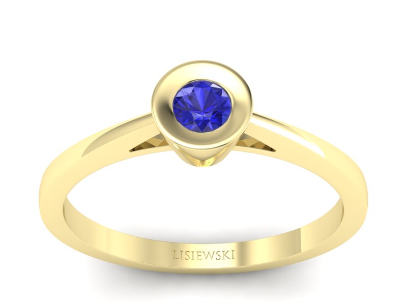 Pierścionek zaręczynowy z szafirem - P15242zszc - 1