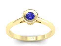 Pierścionek zaręczynowy z szafirem - P15242zszc