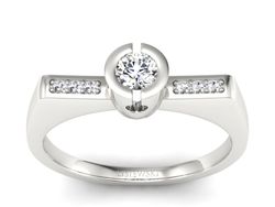 Pierścionek zaręczynowy z brylantami - P15248b