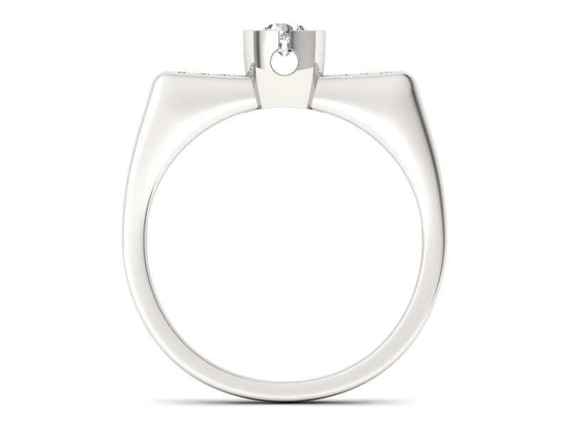 Pierścionek zaręczynowy z brylantami - P15248b - 2