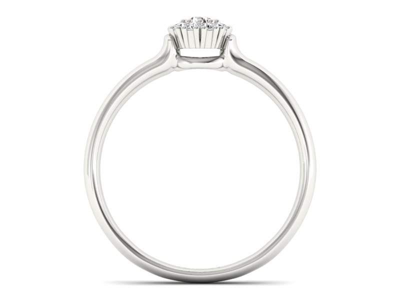 Pierścionek zaręczynowy z brylantami białe złoto - P15249b - 2