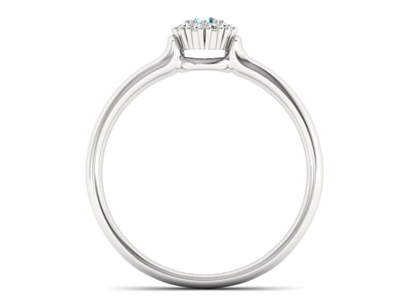 Pierścionek zaręczynowy z topazem i brylantami - P15249ba - 2