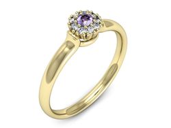 Pierścionek zaręczynowy z tanzanitem i diamentami - P15249zt