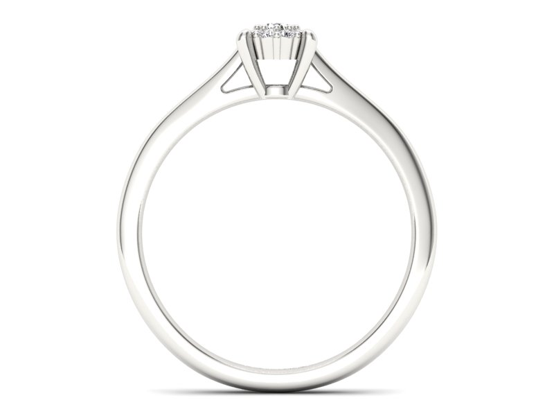 Złoty pierścionek z brylantami białe złoto - P15250b - 2