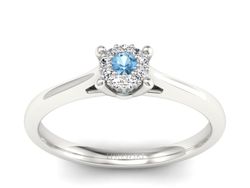 Złoty pierścionek z topazem i brylantami - P15250ba