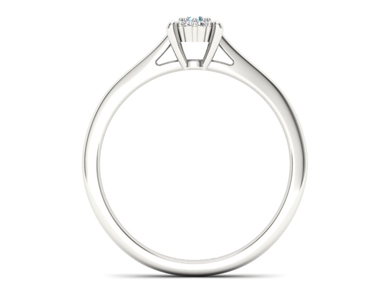 Złoty pierścionek z topazem i brylantami - P15250ba - 2