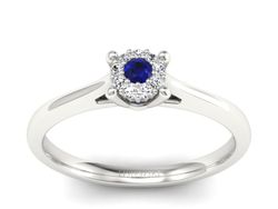 Złoty pierścionek ze spinelem i brylantami - P15250bsp