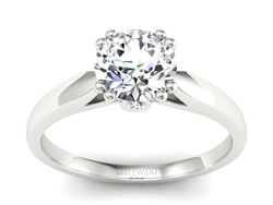 Złoty pierścionek białe złoto z brylantami - P15259b