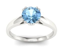 Złoty pierścionek z topazem i brylantami - P15259ba