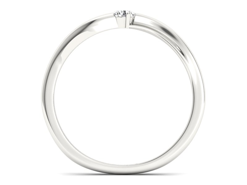 Pierścionek zaręczynowy z brylantem białe złoto - p15261bV - 2