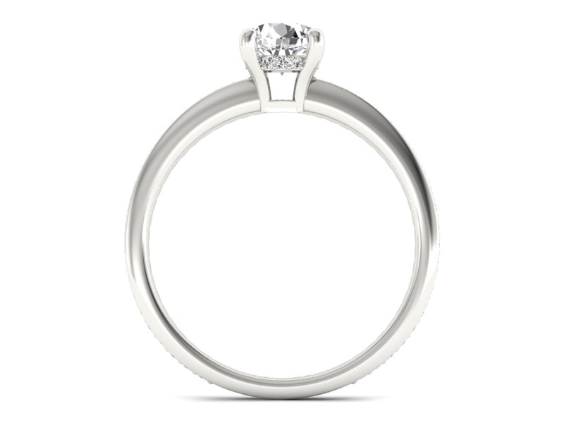 Złoty pierścionek z brylantami białe złoto - P15263b - 2