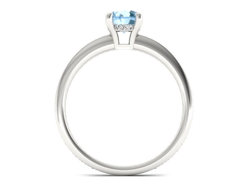 Złoty pierścionek z topazem i brylantami - P15263ba - 2