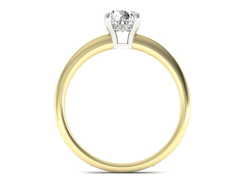 Pierścionek zaręczynowy z diamentami - P15263zb - 2