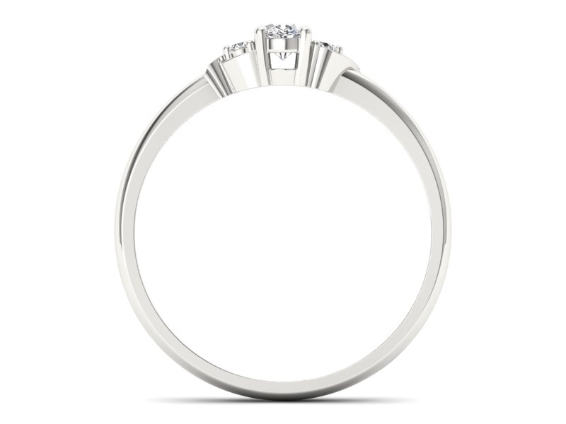 Pierścionek zaręczynowy z diamentami białe złoto - P15270b - 2