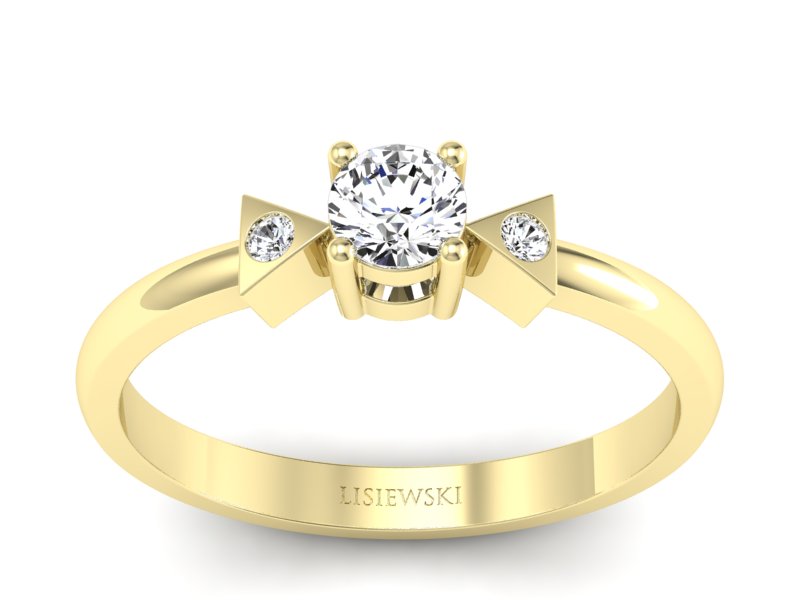 Pierścionek zaręczynowy z diamentami - P15275z - 1