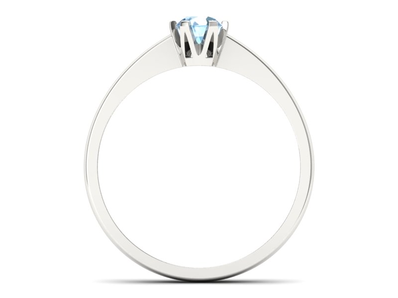 Złoty pierścionek z topazem białe złoto - P15290ba - 2