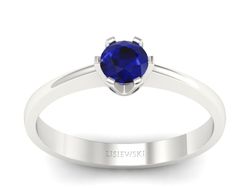 Pierścionek z białego złota ze spinelem brylantowym - P15290bsp