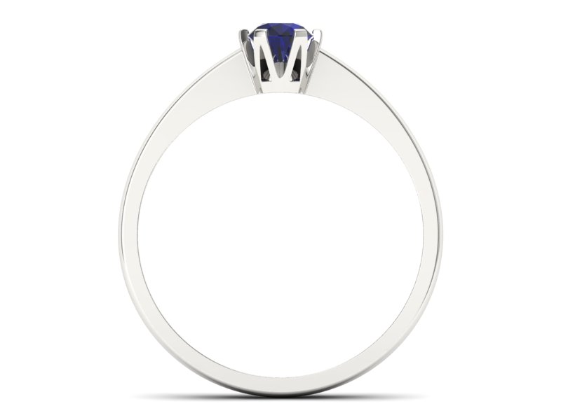 Pierścionek z białego złota ze spinelem brylantowym - P15290bsp