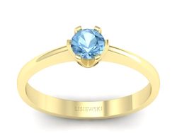 Złoty pierścionek z topazem żółte złoto - P15290za