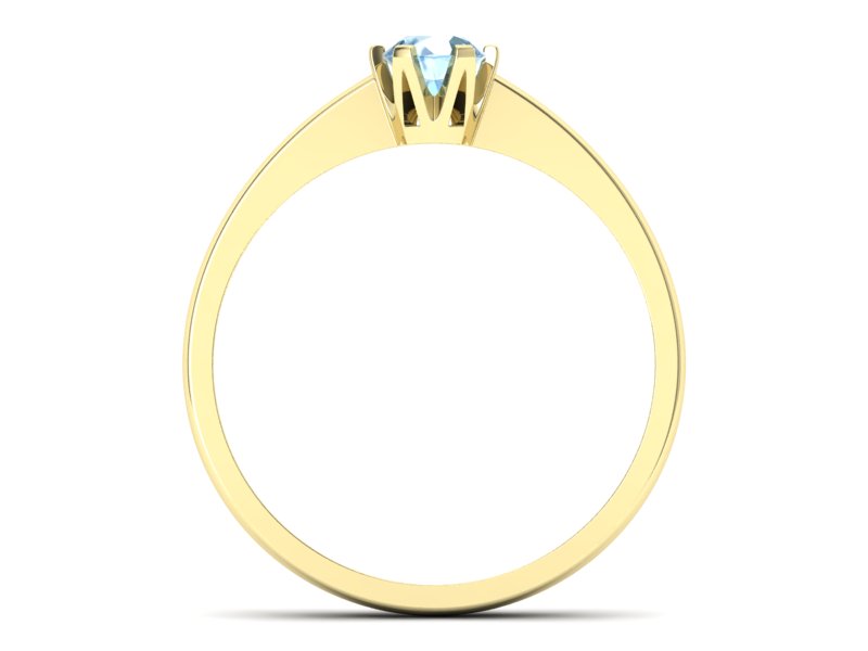 Złoty pierścionek z topazem żółte złoto - P15290za - 2