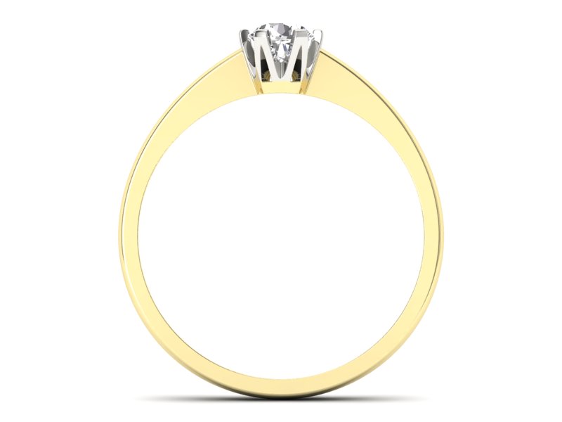 Pierścionek zaręczynowy z brylantem - P15290zb - 2