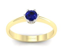 Pierścionek ze spinelem żółte białe złoto 585 - P15290zbsp